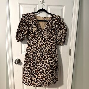 English Factory Leopard Dress New With Tags